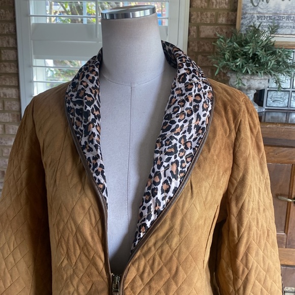 TASHA POLIZZI LUXURY QUILTED BARN JACKET LARGE EXCELLENT NO FUR ELBOW PATCHES - Picture 2 of 10